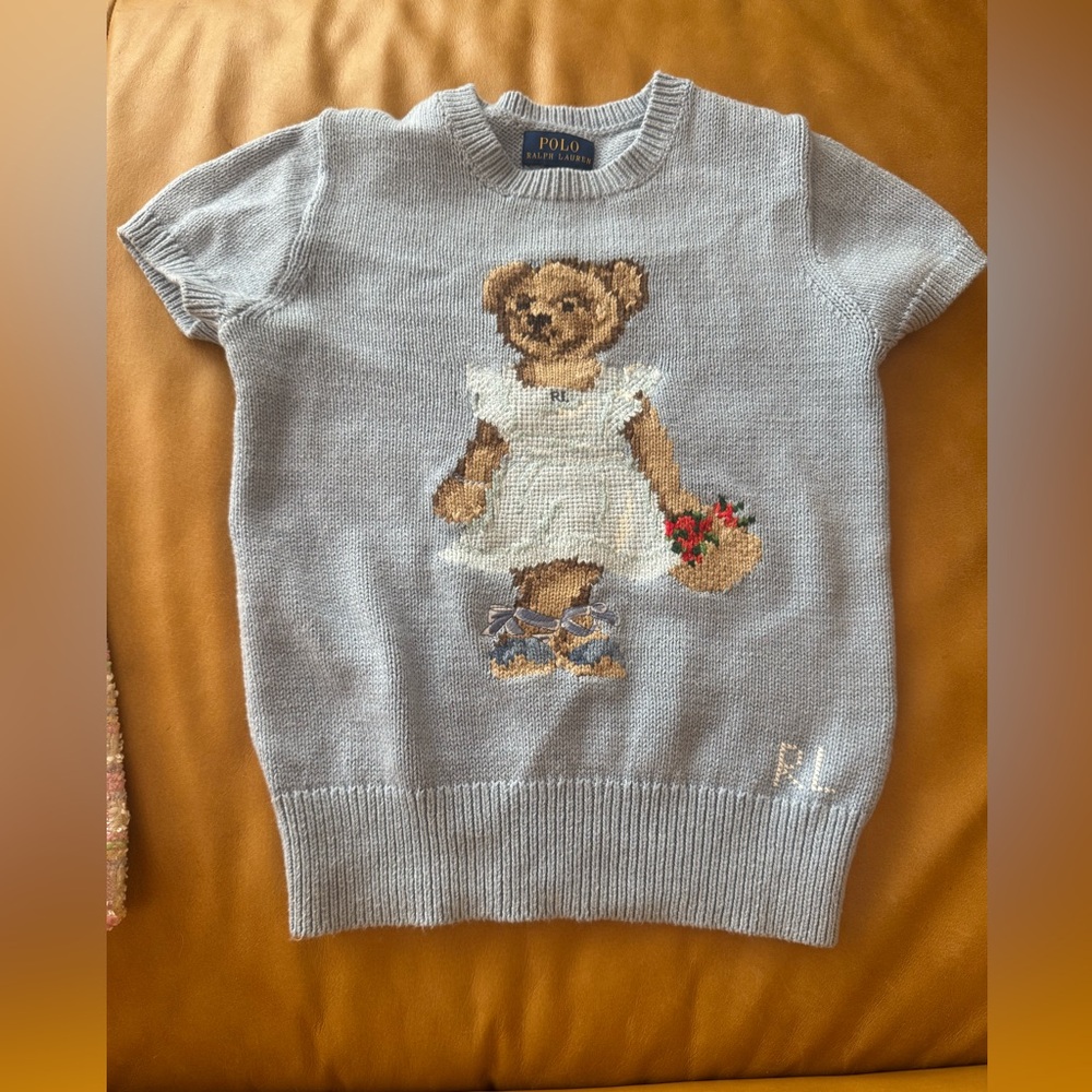 Polo by Ralph Lauren Kids Gray Bear Sweater sz 8-10